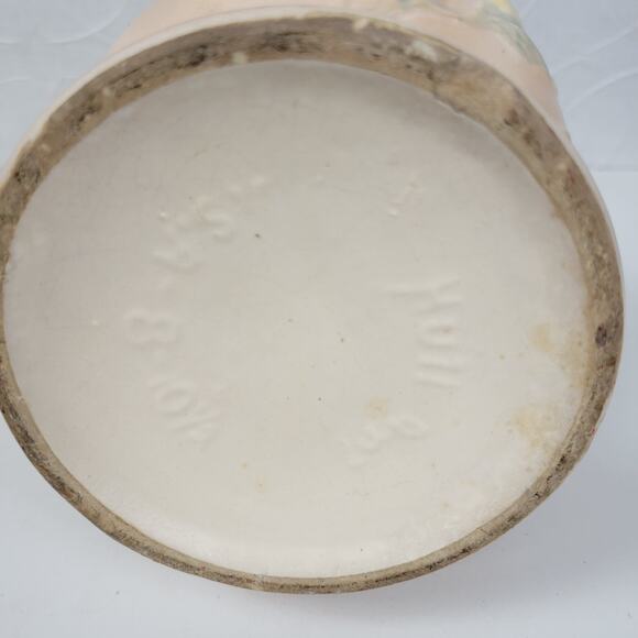 VTG Hull Pottery Magnolia Flower Vase Footed Matte‎ Yellow 2 Handle Art Nouveau - Picture 9 of 16